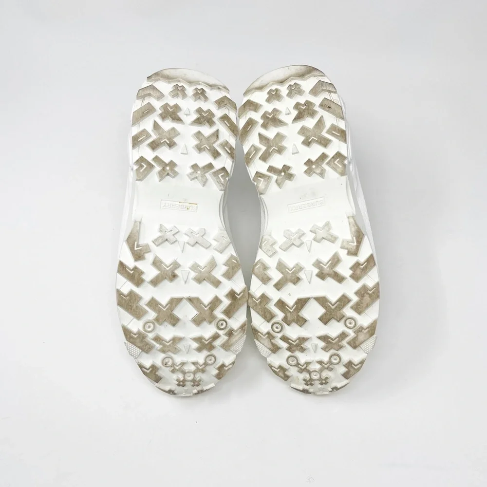 Burberry Arthur White Mesh Low Top Sneakers Chunky Shoes Made In Italy Size 37 - Picture 12 of 15